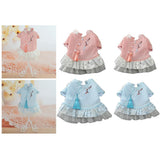 Maxbell Maxbell Pet Chinese Traditional Qipao Dress Clothes Dog Princess Dress  Pink M