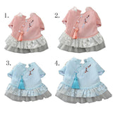 Maxbell Maxbell Pet Chinese Traditional Qipao Dress Clothes Dog Princess Dress  Pink M