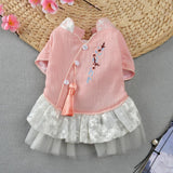 Maxbell Maxbell Pet Chinese Traditional Qipao Dress Clothes Dog Princess Dress  Pink M