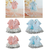 Maxbell Maxbell Pet Chinese Traditional Qipao Dress Clothes Dog Princess Dress  Pink M