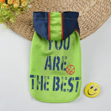 Maxbell Maxbell Small Dog Outdoor Vest Soccer Print Pattern Pet Spring Summer Vest Orange L