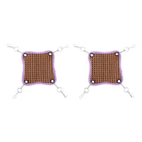 Maxbell Maxbell 2 Pcs Small Animals Hamster Summer Cool Bed Mat Cage Hanging Hammock  15x15cm