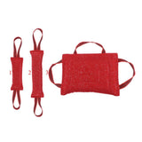 Maxbell 2pcs Dog Puppy Training Bite Tug Toys with Handle for Small Dog Tug-20cm