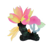 Maxbell Maxbell Glowing Luminous Aquarium Fish Tank Decoration Artificial Plant Decor Orange