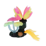 Maxbell Maxbell Glowing Luminous Aquarium Fish Tank Decoration Artificial Plant Decor Orange