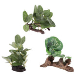 Maxbell 3pcs Resin Artifical Water Grass Plant For Reptile or Aquarium Tank Green