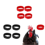 Maxbell 8x Chicken Collar Anti Crow Rooster Collar Poultry Chicken Supplies Black