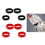 Maxbell 8x Chicken Collar Anti Crow Rooster Collar Poultry Chicken Supplies Black