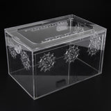 Maxbell Maxbell Acrylic Transparent Reptile Lizards Breeding Feeding Tank 29x19x17.5cm
