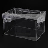 Maxbell Maxbell Acrylic Transparent Reptile Lizards Breeding Feeding Tank 29x19x17.5cm
