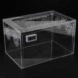 Maxbell Maxbell Acrylic Transparent Reptile Lizards Breeding Feeding Tank 29x19x17.5cm
