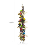 Maxbell 2pcs Bird Chew Toy Parrot Cage Hanging Toys For Parakeets Cockatiels Conures