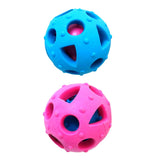 Maxbell 2 Pcs Pet Chew Ball 7cm Large Medium Dog Treat Leakage Dispenser Feeder Toy