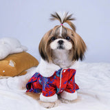 Maxbell 2PCS Female Pet Dog  Princess Dress Clothes Costume Skirt Apparel Red_M/L