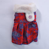 Maxbell 2PCS Female Pet Dog  Princess Dress Clothes Costume Skirt Apparel Red_M/L