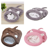 Maxbell Maxbell Cute Cat Kitten Sleeping Bag Winter Warm Soft Nest Kennel Grey/Coffee/Pink Grey