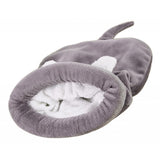Maxbell Maxbell Cute Cat Kitten Sleeping Bag Winter Warm Soft Nest Kennel Grey/Coffee/Pink Grey