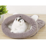 Maxbell Maxbell Cute Cat Kitten Sleeping Bag Winter Warm Soft Nest Kennel Grey/Coffee/Pink Grey