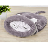 Maxbell Maxbell Cute Cat Kitten Sleeping Bag Winter Warm Soft Nest Kennel Grey/Coffee/Pink Grey