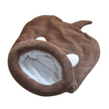 Maxbell Maxbell Cute Cat Kitten Sleeping Bag Winter Warm Soft Nest Kennel Grey/Coffee/Pink Coffee