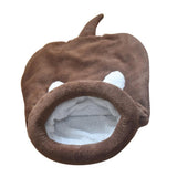 Maxbell Maxbell Cute Cat Kitten Sleeping Bag Winter Warm Soft Nest Kennel Grey/Coffee/Pink Coffee