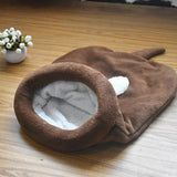Maxbell Maxbell Cute Cat Kitten Sleeping Bag Winter Warm Soft Nest Kennel Grey/Coffee/Pink Coffee