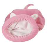 Maxbell Maxbell Cute Cat Kitten Sleeping Bag Winter Warm Soft Nest Kennel Grey/Coffee/Pink Pink