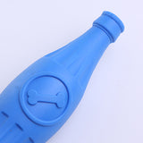 Maxbell Bottle Shaped Pet Chew Toys Bite Resistant Dog Teeth Cleaning Toys Blue