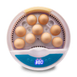2pcs Digital Chicken Duck Bird 9-Egg Incubator Hatcher Temperature Control