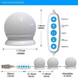 7x10 LED  Makeup Vanity Mirror Lights Bulbs Dimmable Tabletop or Wall