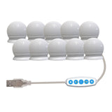 7x10 LED  Makeup Vanity Mirror Lights Bulbs Dimmable Tabletop or Wall