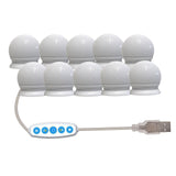 7x10 LED  Makeup Vanity Mirror Lights Bulbs Dimmable Tabletop or Wall