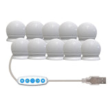 7x10 LED  Makeup Vanity Mirror Lights Bulbs Dimmable Tabletop or Wall