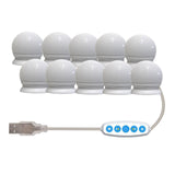 7x10 LED  Makeup Vanity Mirror Lights Bulbs Dimmable Tabletop or Wall