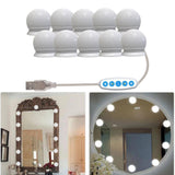 7x10 LED  Makeup Vanity Mirror Lights Bulbs Dimmable Tabletop or Wall