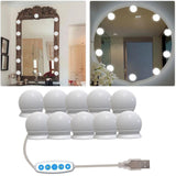 7x10 LED  Makeup Vanity Mirror Lights Bulbs Dimmable Tabletop or Wall