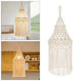 Maxbell  Handmade Macrame Light Shade Chandeliers Hanging Lamp Cover Boho Chic Decor