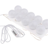 8xVanity  Style LED Mirror Lights Bulbs Kit Lamp Cosmetic 10 Bulbs