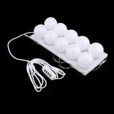8xVanity  Style LED Mirror Lights Bulbs Kit Lamp Cosmetic 10 Bulbs