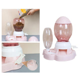 Maxbell Cat Feeder Set No-Spill Gravity Food Dispenser Waterer Feeding Station,