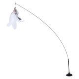Maxbell Cat Feather Teaser Wand Stick & Fish Toy with Bell Interactive Play Toy