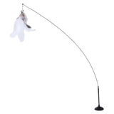 Maxbell Cat Feather Teaser Wand Stick & Fish Toy with Bell Interactive Play Toy