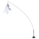 Maxbell Cat Feather Teaser Wand Stick & Fish Toy with Bell Interactive Play Toy