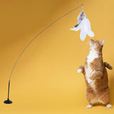 Maxbell Cat Feather Teaser Wand Stick & Fish Toy with Bell Interactive Play Toy