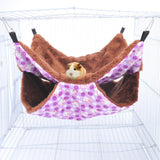 Maxbell 2xPet Hammock Birds Hamster Squirrel Guinea Pig Rat Cage Nest Hanging Warm Bed Purple Rabbit