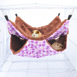 Maxbell 3xPet Hammock Birds Hamster Squirrel Guinea Pig Rat Cage Nest Hanging Warm Bed Purple Rabbit