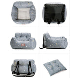 2xDog Car Seat Protector Pad Pet Car Carrier Bed for SUV Supplies Grey