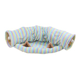 3x2-In-1 Cat Tunnel Tube Cushion Play Pet Toy Interactive Bedding Color bars