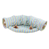 3x2-In-1 Cat Tunnel Tube Cushion Play Pet Toy Interactive Bedding Color bars