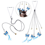 Maxbell 2x Cat Toy Funny Cats Stick Hanging Kitten Interactive Retractable Playing